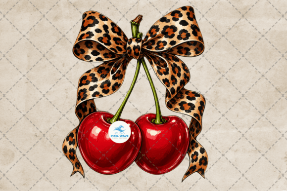 Download Leopard Cherry Coquette Bow PNG - Premium Bundle