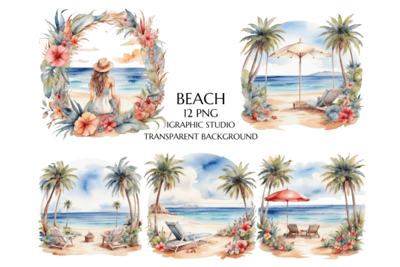 Download Sea View Illustration Png, Beach Clipart - Premium Resources